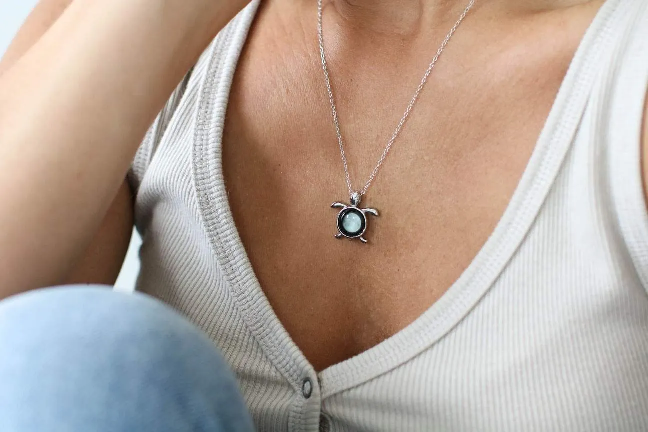 Sea Moon Turtle Necklace