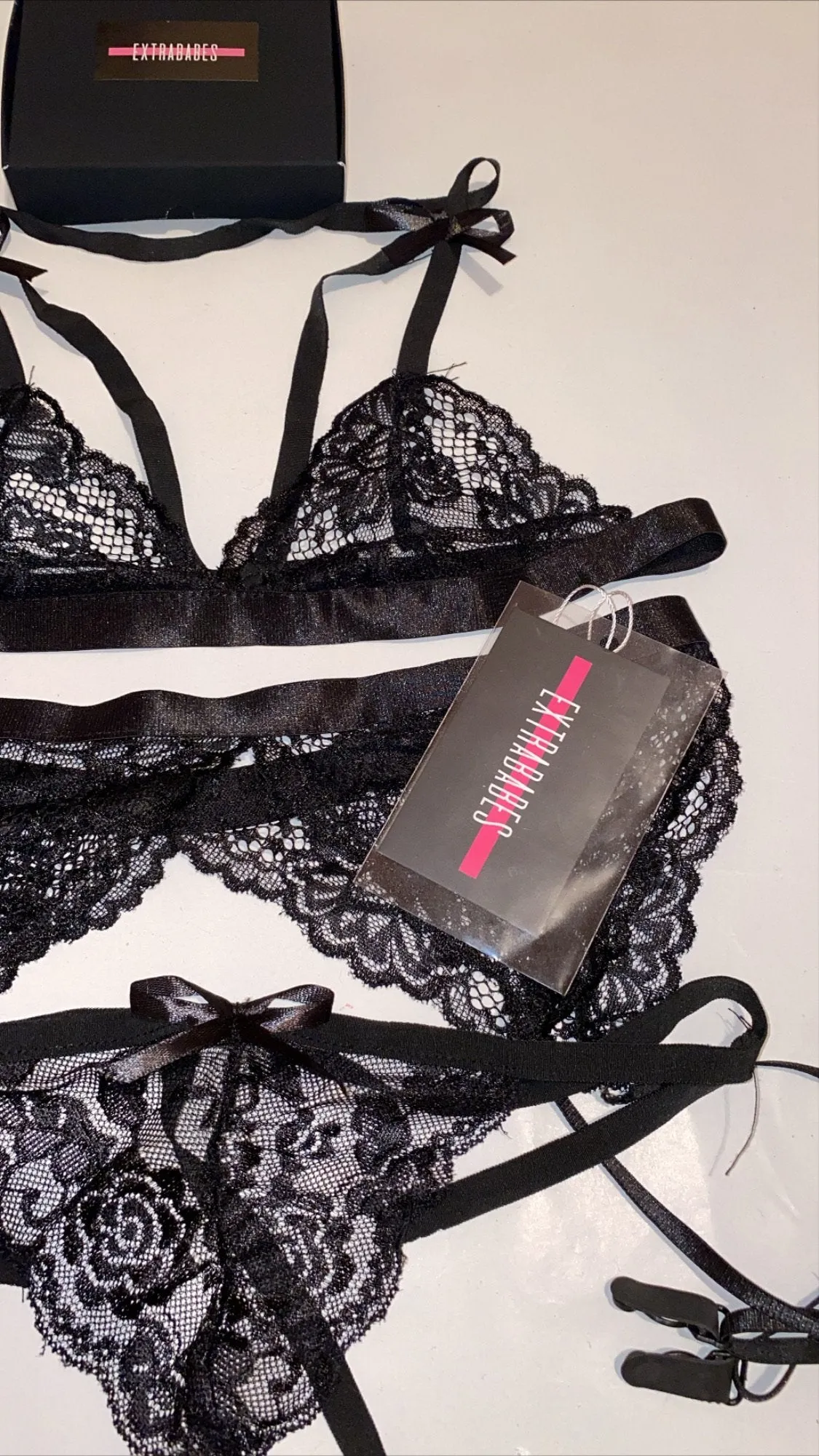 SET LENJERIE 'PASSION' -  Set lenjerie intima dantela din 3 piese