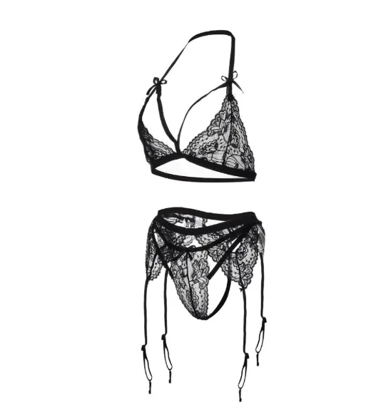 SET LENJERIE 'PASSION' -  Set lenjerie intima dantela din 3 piese