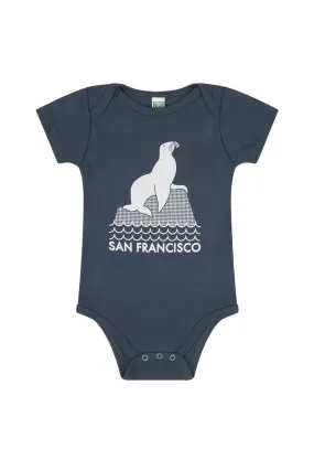 SF Seal Baby Onesie - Navy