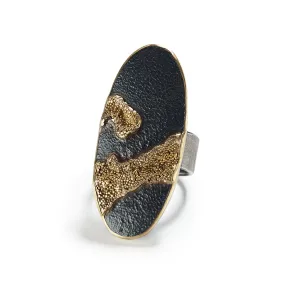 Silver and Gold Granulation Ring