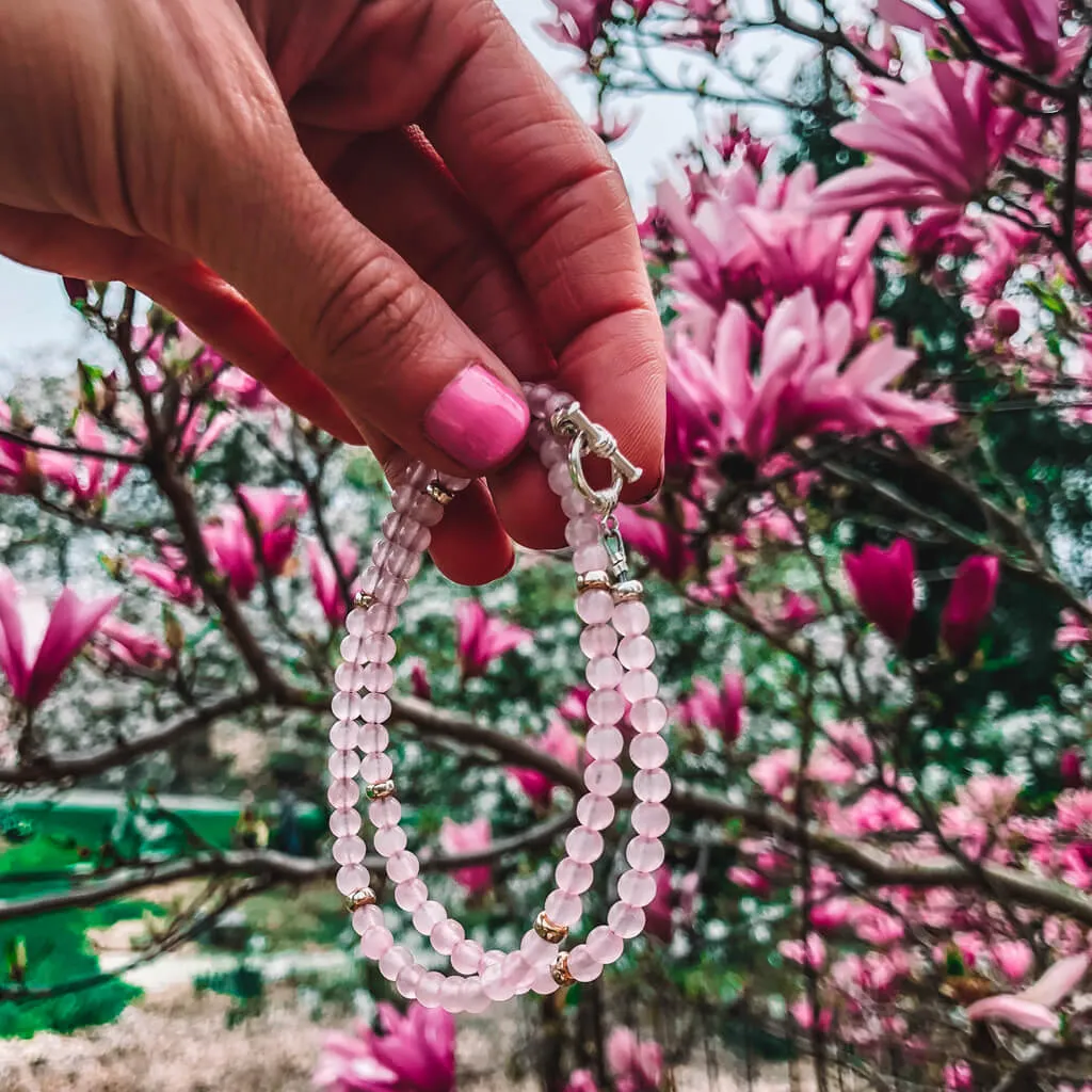 spirit // stabilized turquoise or rose quartz boho choker // wrap bracelet