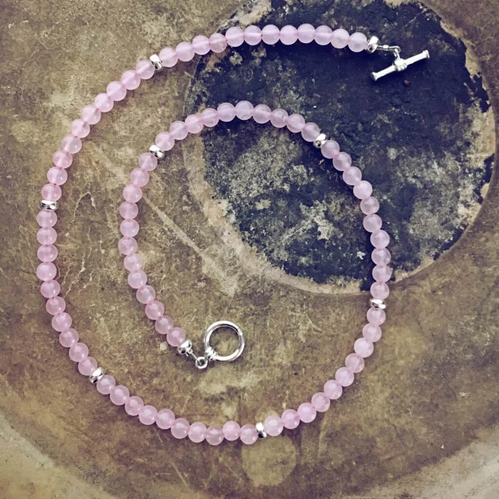 spirit // stabilized turquoise or rose quartz boho choker // wrap bracelet