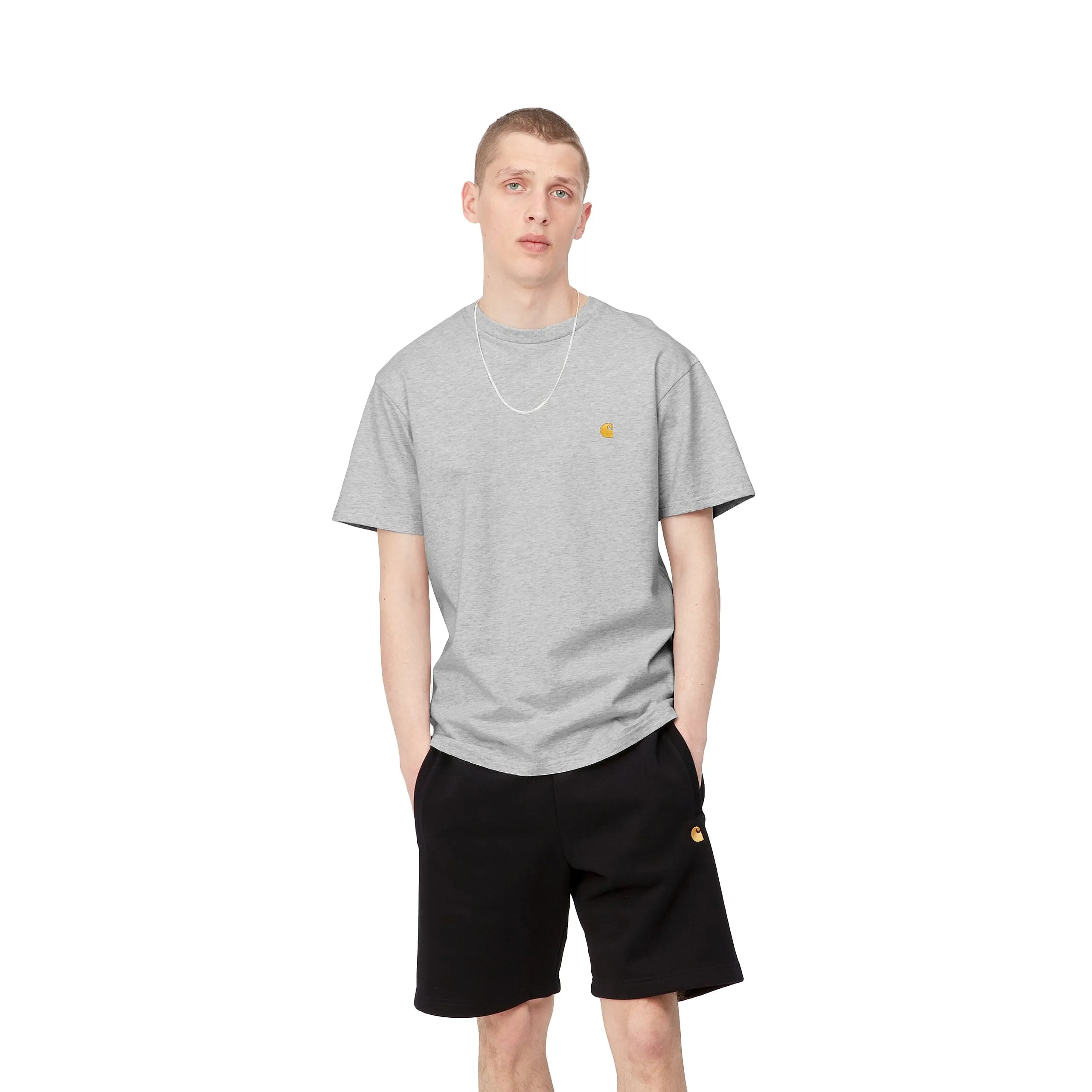 S/S CHASE T-SHIRT ASH HEATHER / GOLD