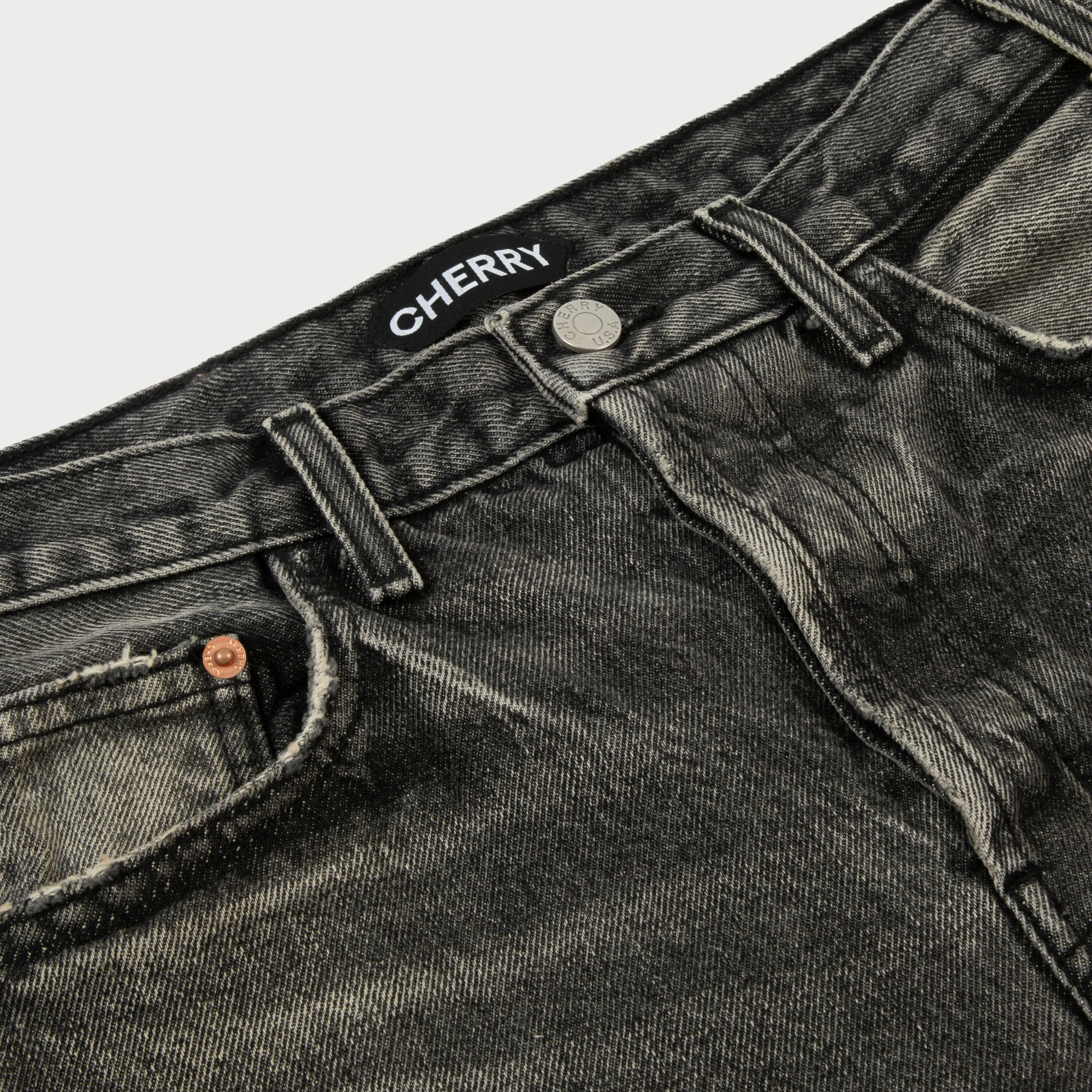 Straight 5 Pocket Denim (Grey)