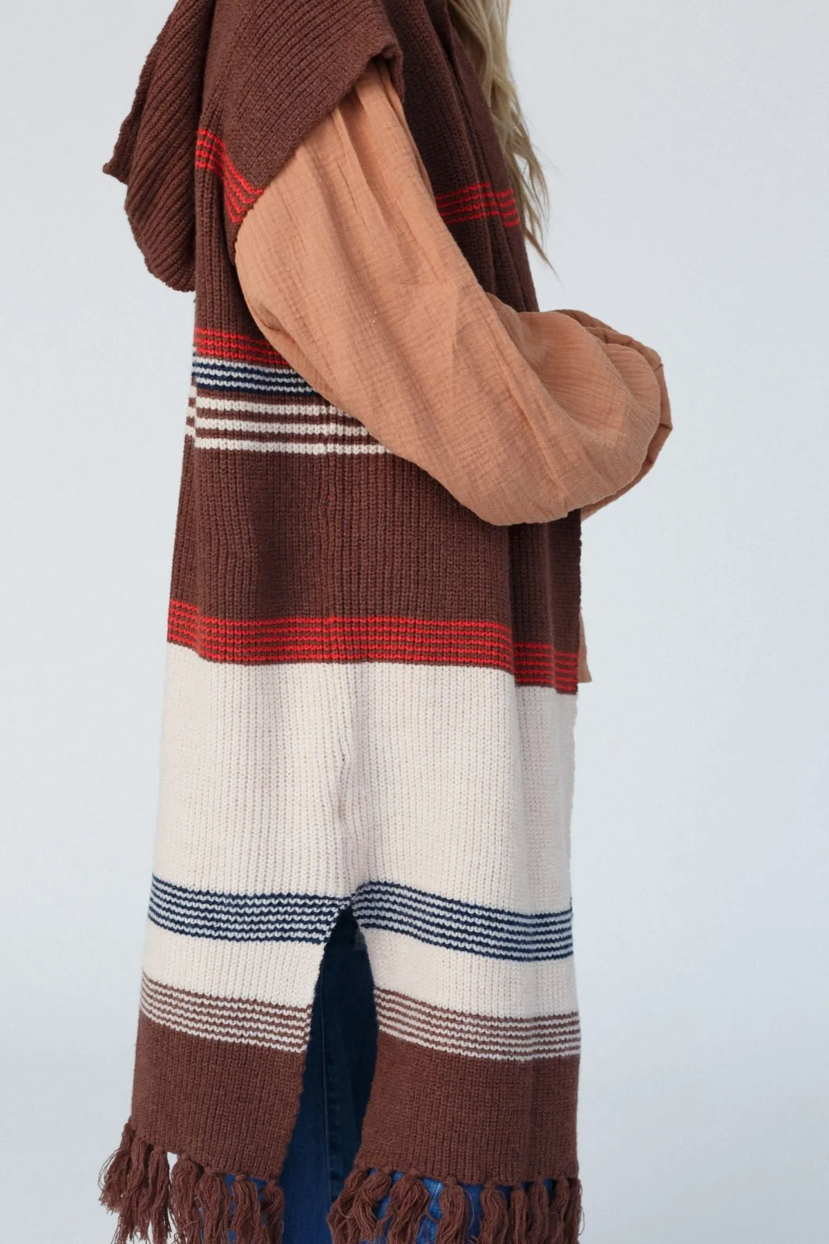 Streak Of Luck Kimono Sleeve Cardigan - Mocha