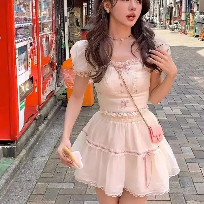 Sweet Pink Top and Dress Outfits