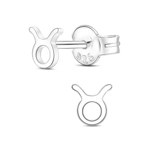 Taurus Stud Earrings Sterling Silver - Zodiac Constellation Earrings