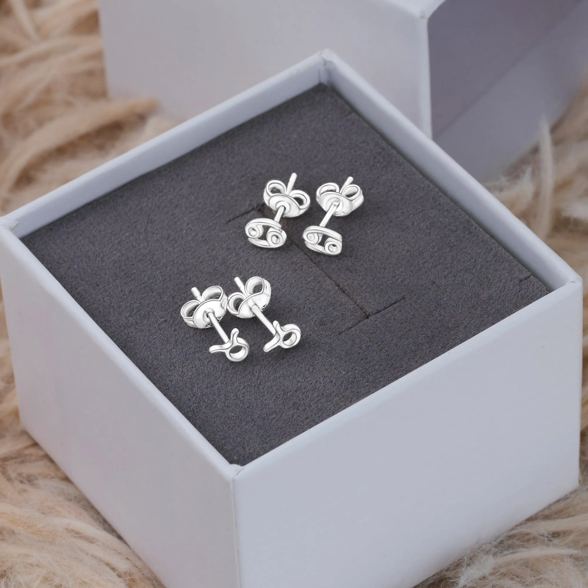 Taurus Stud Earrings Sterling Silver - Zodiac Constellation Earrings