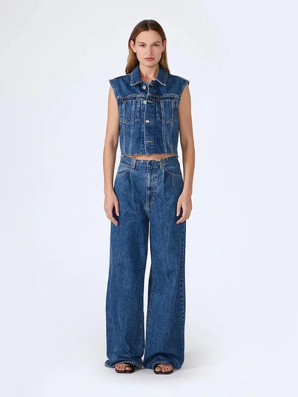 Taylor Wide Pleat Jean in Sweet Memory