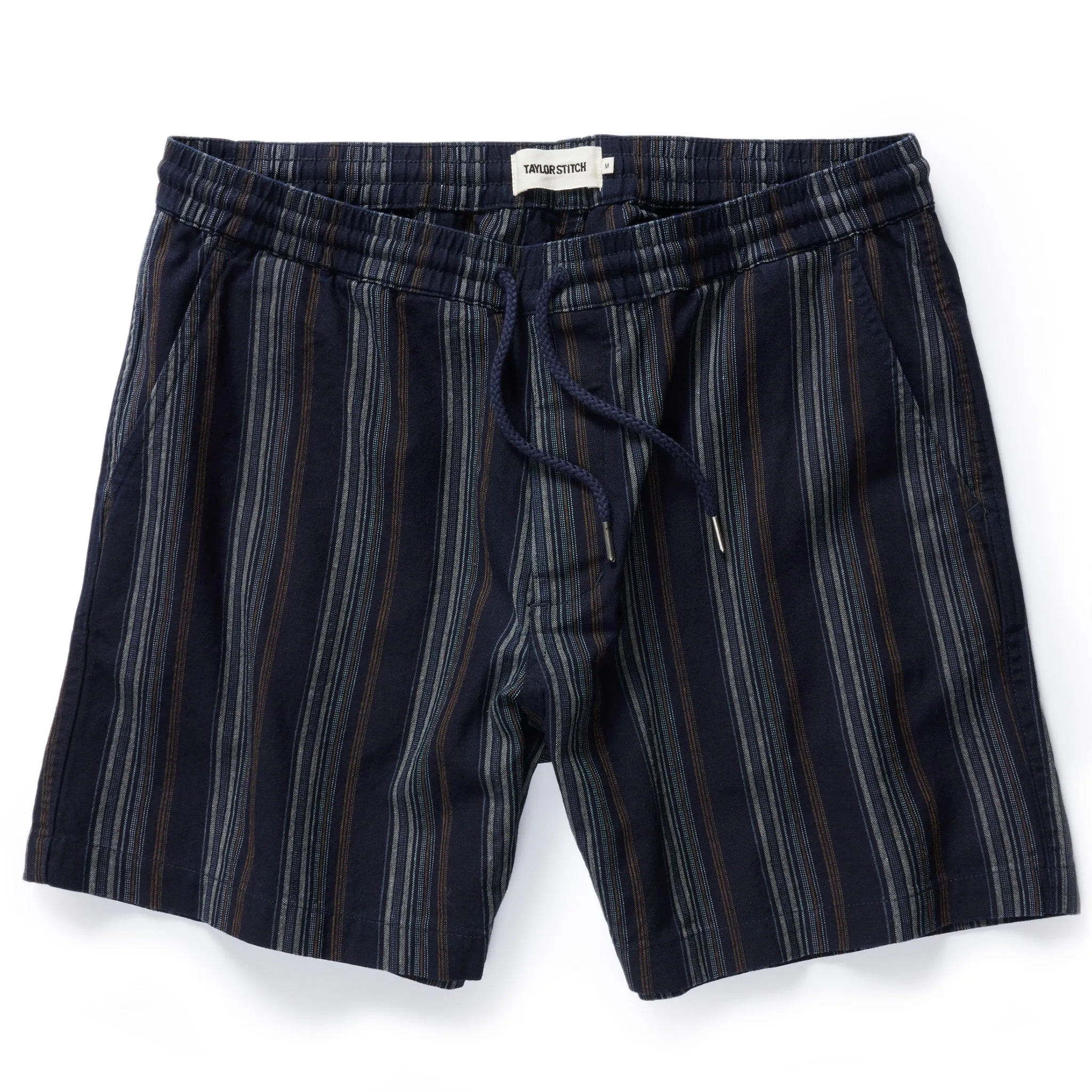 The Apres Short in Indigo Stripe