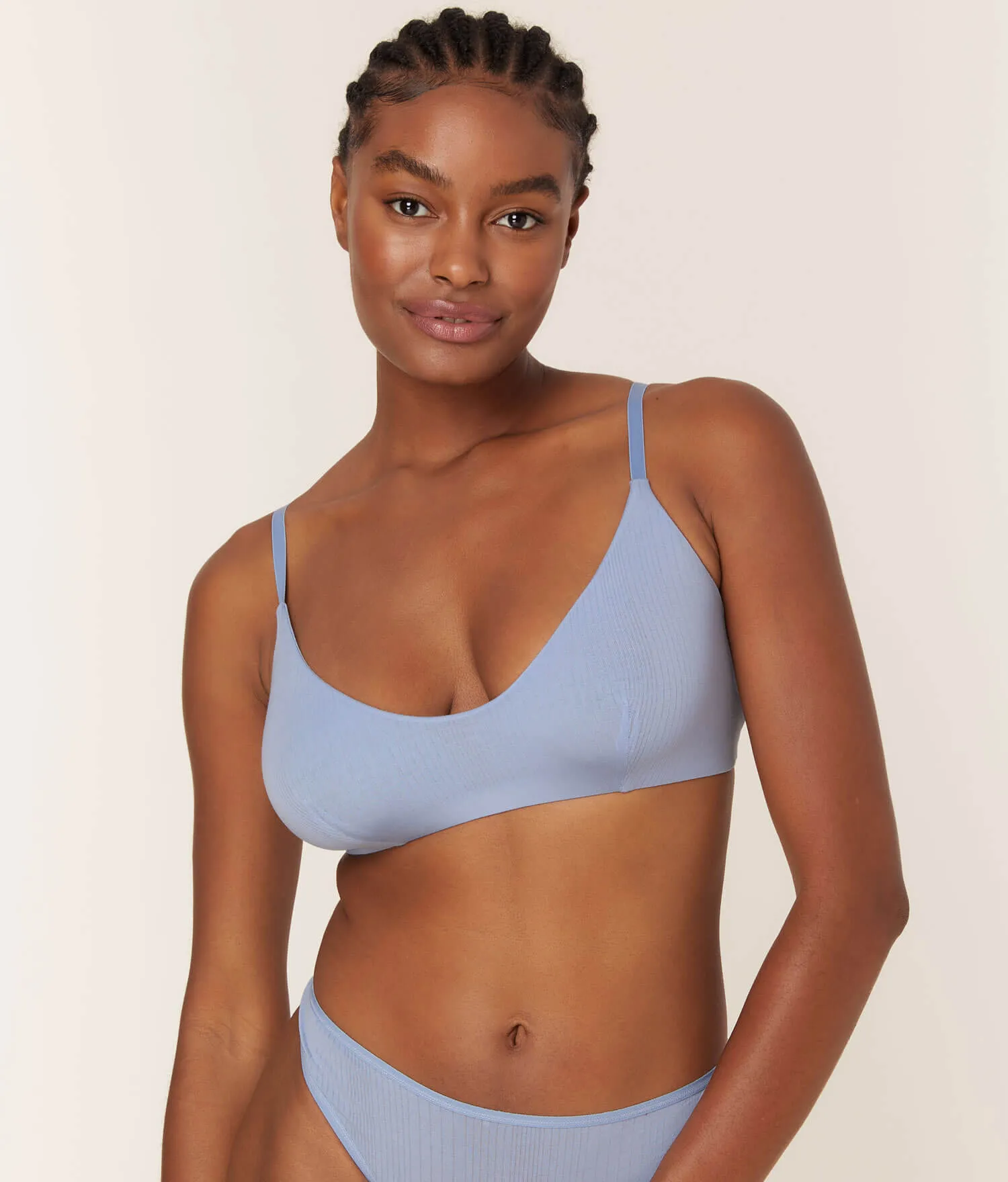 The Plunge - Bralette - Cloud - Bluebell