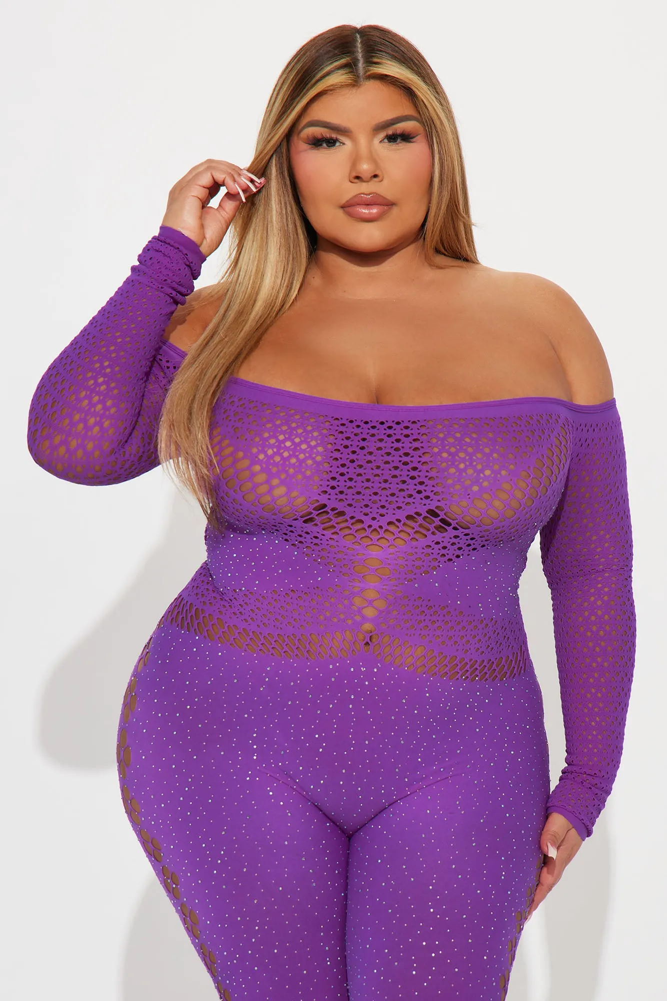 The Way You Sparkle Seamless Jumpsuit - Purple