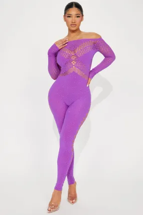 The Way You Sparkle Seamless Jumpsuit - Purple