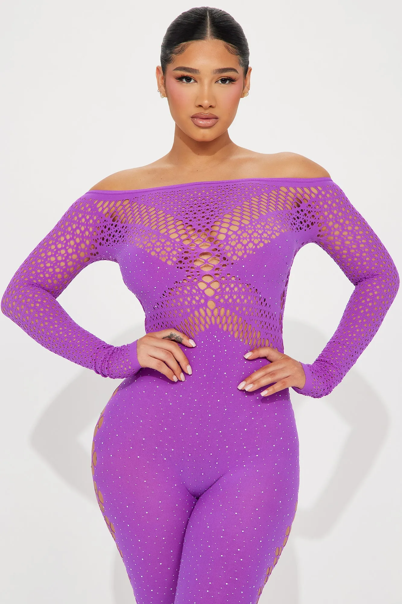 The Way You Sparkle Seamless Jumpsuit - Purple