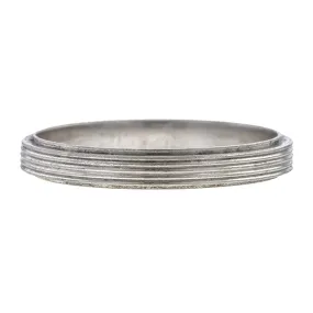 Vintage Ridged Palladium Band Ring