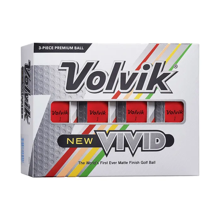 Volvik NEW Vivid Golf Balls - Ruby Red 2 for $78