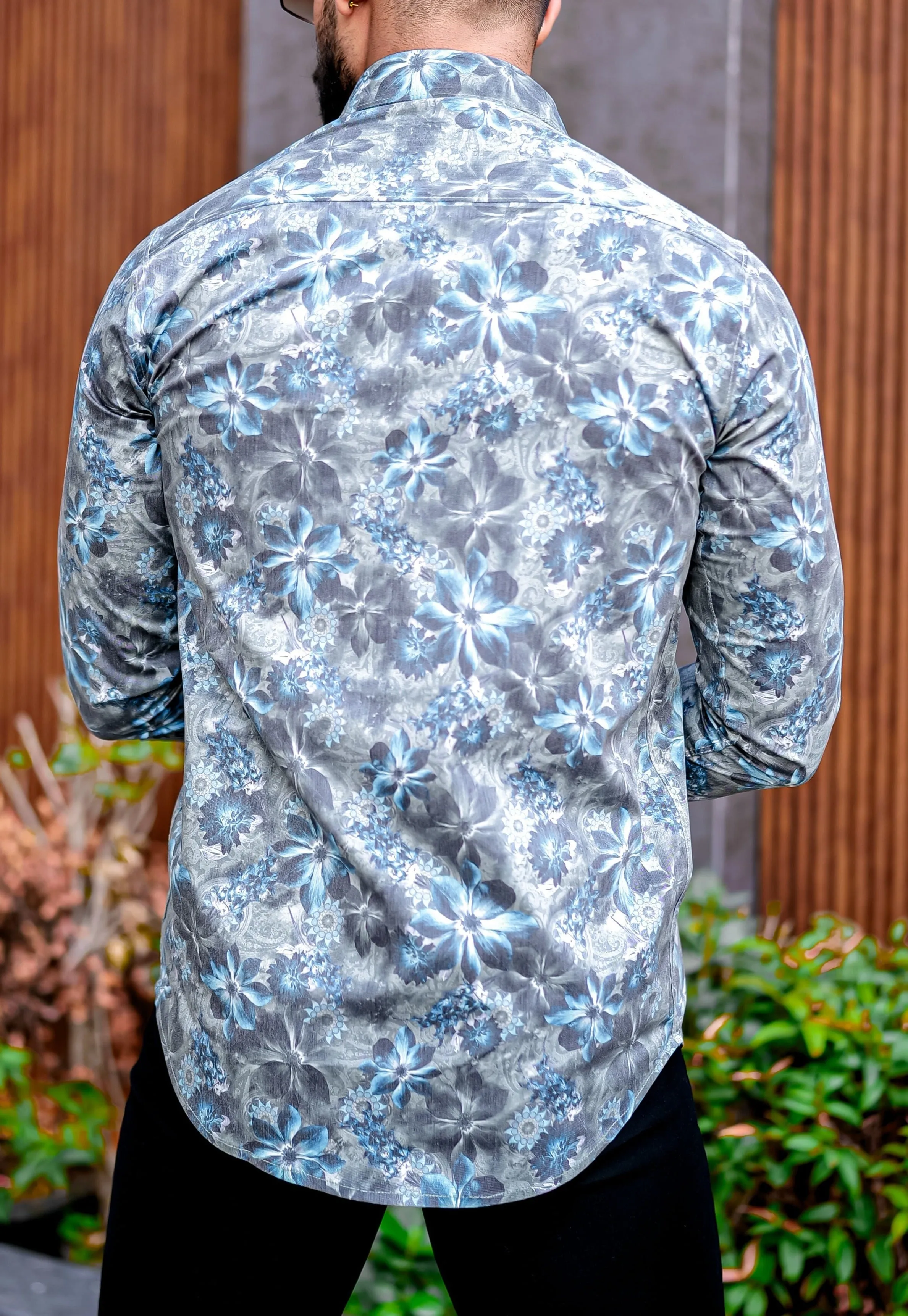 VOZIA Evoke Floral Printed Button-Up Men's Shirt