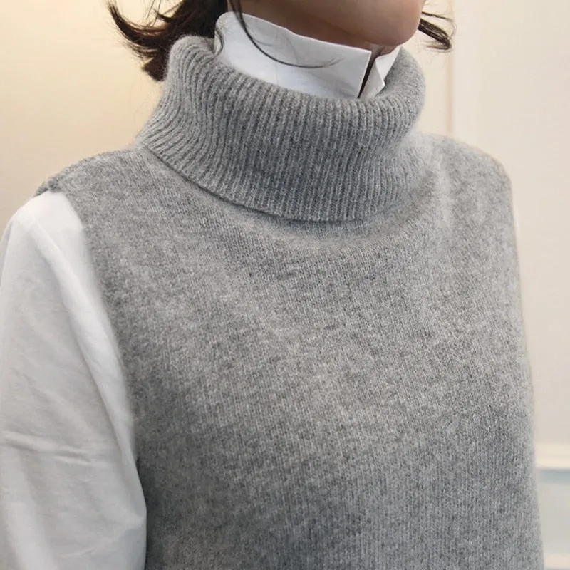 Women High-neck Cashmere Sweater