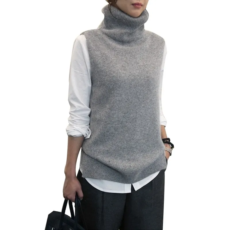 Women High-neck Cashmere Sweater