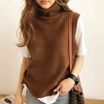 Women High-neck Cashmere Sweater