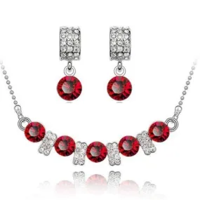 You Are a Princess Dainty Red Gem Set