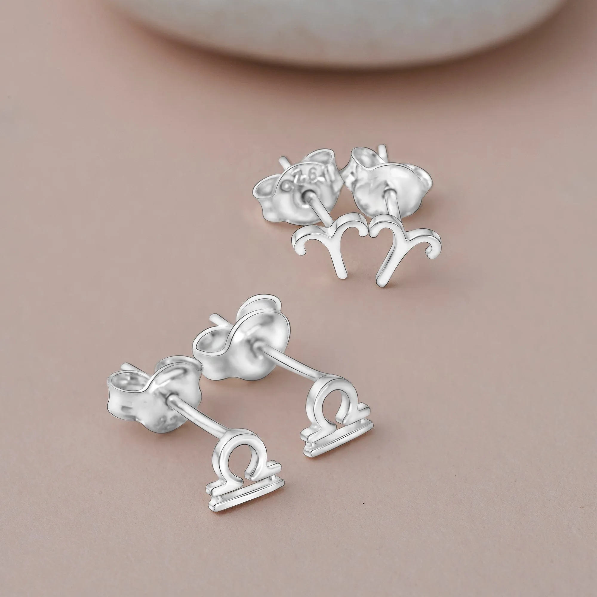 Zodiac Sign Constellation Earrings Stud Sterling Silver