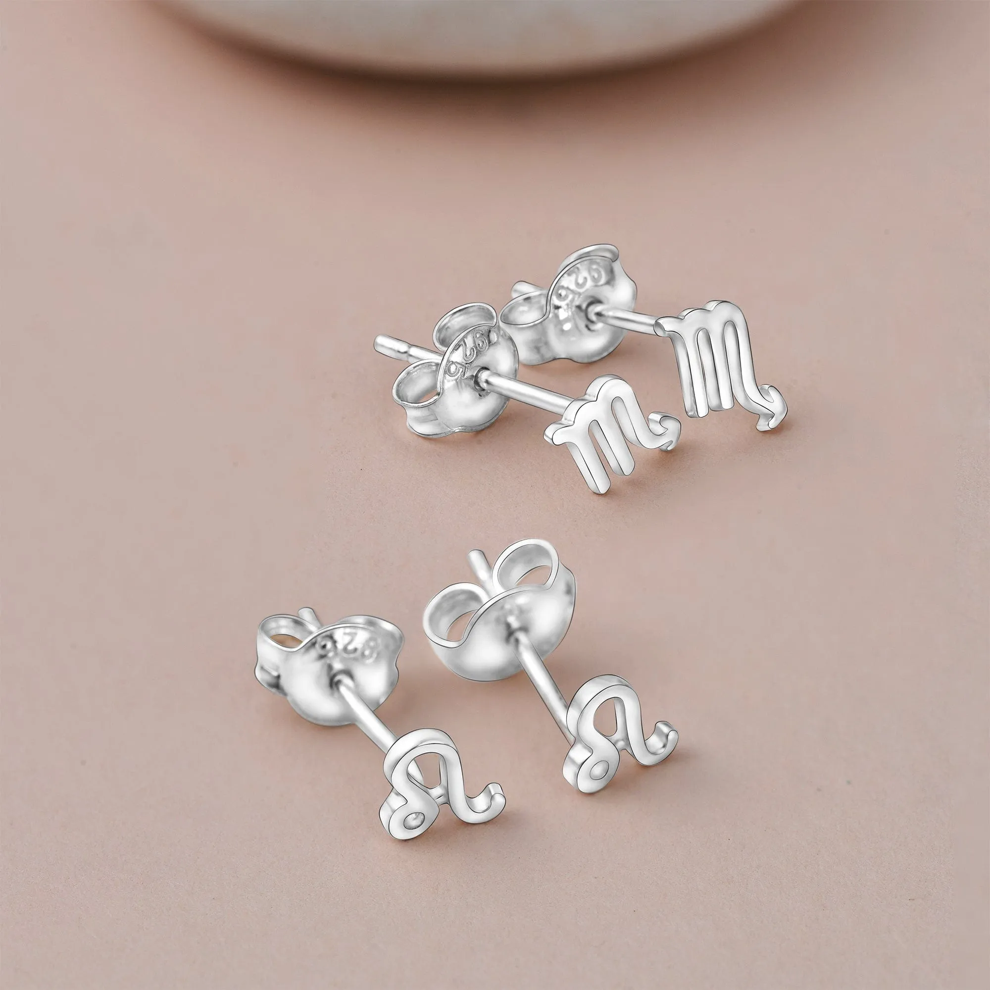 Zodiac Sign Constellation Earrings Stud Sterling Silver