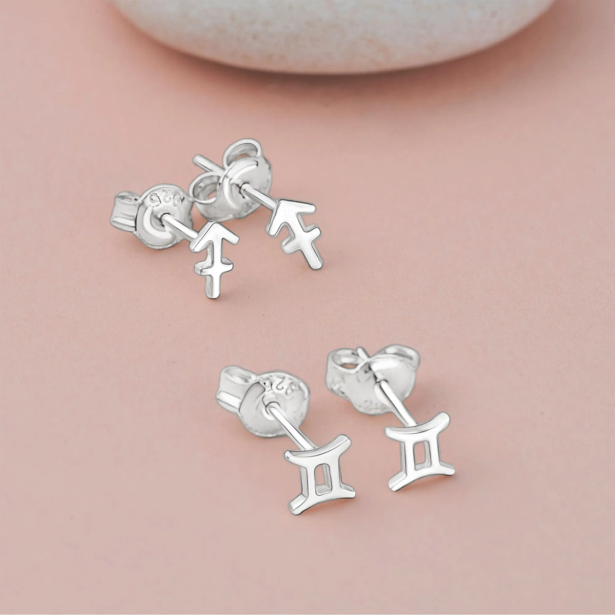 Zodiac Sign Constellation Earrings Stud Sterling Silver